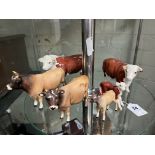 VARIOUS BESWICK CATTLE FIGURINES