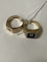 TWO GOLD RINGS - 15.5 GRAMS