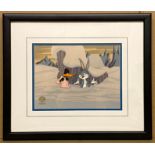 FRAMED FRIZ FRELENG LIMITED EDITION CEL DAFFY DUCK’S QUACKBUSTERS