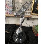 LARGE SPIRIT OF ECSTASY FIGURE ON MARBLE BASE