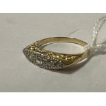 9CT YELLOW GOLD & DIAMOND RING SIZE L