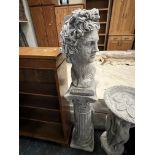 LARGE CAESAR BUST ON A CORINTHIAN COLUMN