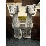 PAIR OF SEATED LURCHERS