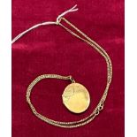 9 CARAT GOLD LOCKET AND CHAIN