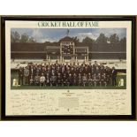 SIGNED & FRAMED CRICKET HALL OF FAME