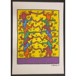 KEITH HARING POSTER CREATED FOR THE EMPORIUM CAPWELL DEPARTMENT STORE IN THE SAN FRANCISCO BAY AREA