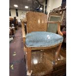 WALNUT ART DECO CHAIR