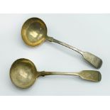 PAIR OF GEORGIAN 1836 LONDON HALLMARKED SILVER SPOONS BY JOHN, HENRY & CHARLES LIAS