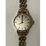 9CT GOLD OMEGA LADIES WATCH