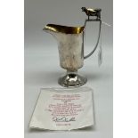 HALLMARKED SILVER CENTENARY CREAM JUG FOR JERSEY CATTLE SOCIETY LIMITED EDITION 40/500