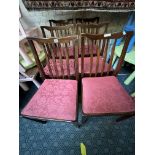 SET OF SIX STAG DINING CHAIRS