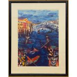 SIGNED PRINT OF ROS MORLEY VENICE CARNIVAL 3