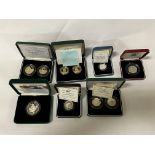 QTY OF BOXED SILVER PROOF COINS - ROYAL MINT