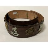 BELT WITH MILITARY BADGES 14CM 9OZS