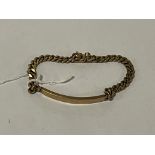 9CT GOLD BLANK ID BRACELET 16 GRAMS APPROX