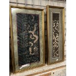 PAIR OF ANTIQUE CHINESE FRAMED EMBRODERIES