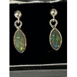 STERLING SILVER OPAL STUDS