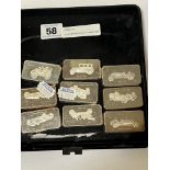 9 SILVER INGOTS OF CLASSIC CARS