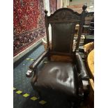 VICTORIAN LEATHER CHAIR