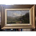 OIL ON CANVAS BY WILLIAM RICHARSON ''A HIGHLAND LANDSCAPE'' DATED 1841