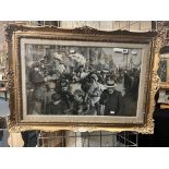 MONOCHROME WATERCOLOUR SIGNED WILMSHURST ''THE PROCESSION''