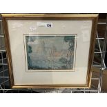 JOSEPH ALFRED TERRY 'MORET SUR LOING' FRAMED PICTURE - SOLD AT CHRISTIES IN 1986