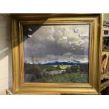 FRAMED PASTEL - RIVERVIEW - SIGNED & LABELED ON REVERSE - POSSIBLE ALBERT MAGUIRE - 56CMS (H) X