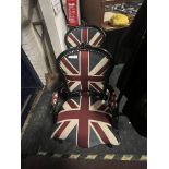 PAIR UNION JACK CHAIRS