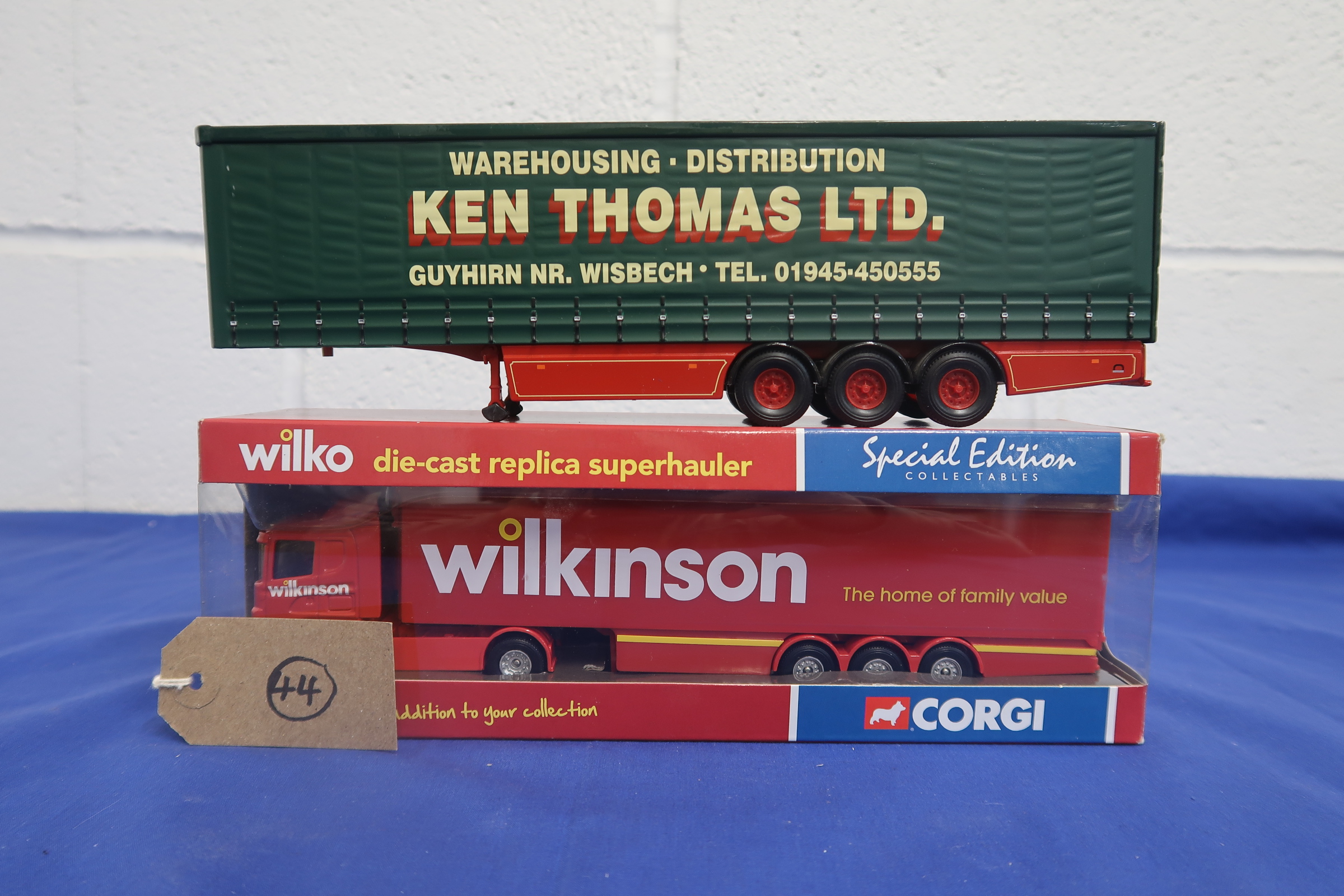 Corgi Wilko Scania & Box Trailer/Ken Thomas Trailer No Box - Good Cond