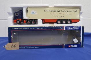 Corgi Scania 4 Series Fridge Trailer/J R Harding & Sons - Mint/Box Worn