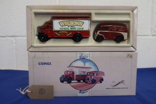 Corgi The Cumbrian Set Morris J Van & Bedford O Series Van - Mint/Box Good but Grubby
