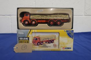 Corgi Foden S21 8 Wheel Platform Lorry with Sheeted Load/Rugby Cement - Mint/Box Good