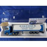 WSI Scania S Highline CS20H 6x2 Twin Steer & Reefer Trailer/M&M Kerr - Mint