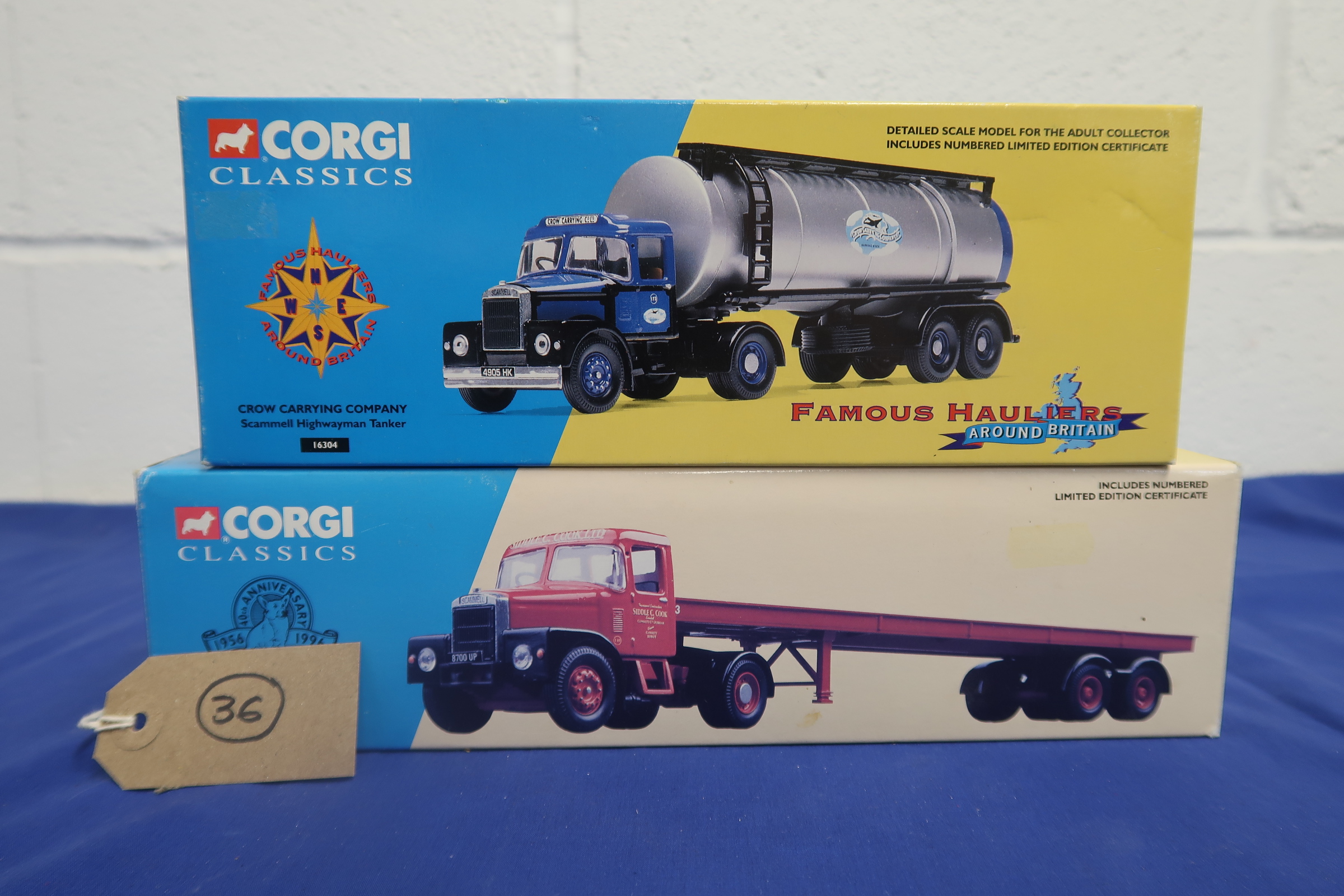 Corgi Scammell Highwayman Tanker/Crow Carrying Scammell Highwayman/Siddle C Cook - Mint/Box Slight W