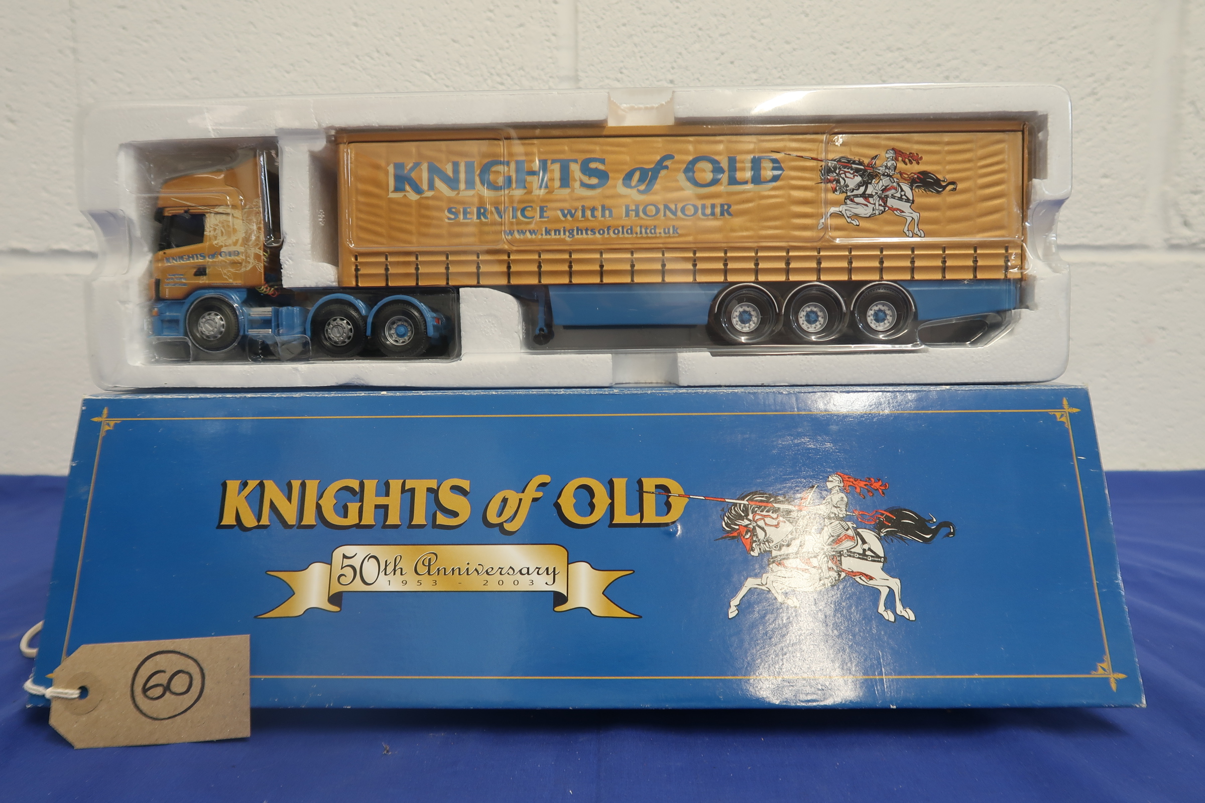 Corgi Scania Topline Curtainside/ Knights of Old 50th Anniversary - Mint/Box Slight Wear