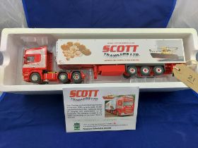 WSI Scania R Topline 6x2 LHD & Fridge Trailer/Scott Trawlers