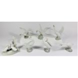 Six Lladro figurines to include, Little Duck 4552 12 cm, Flying Duck 9x17cm, Little Duck 4551 12 cm,