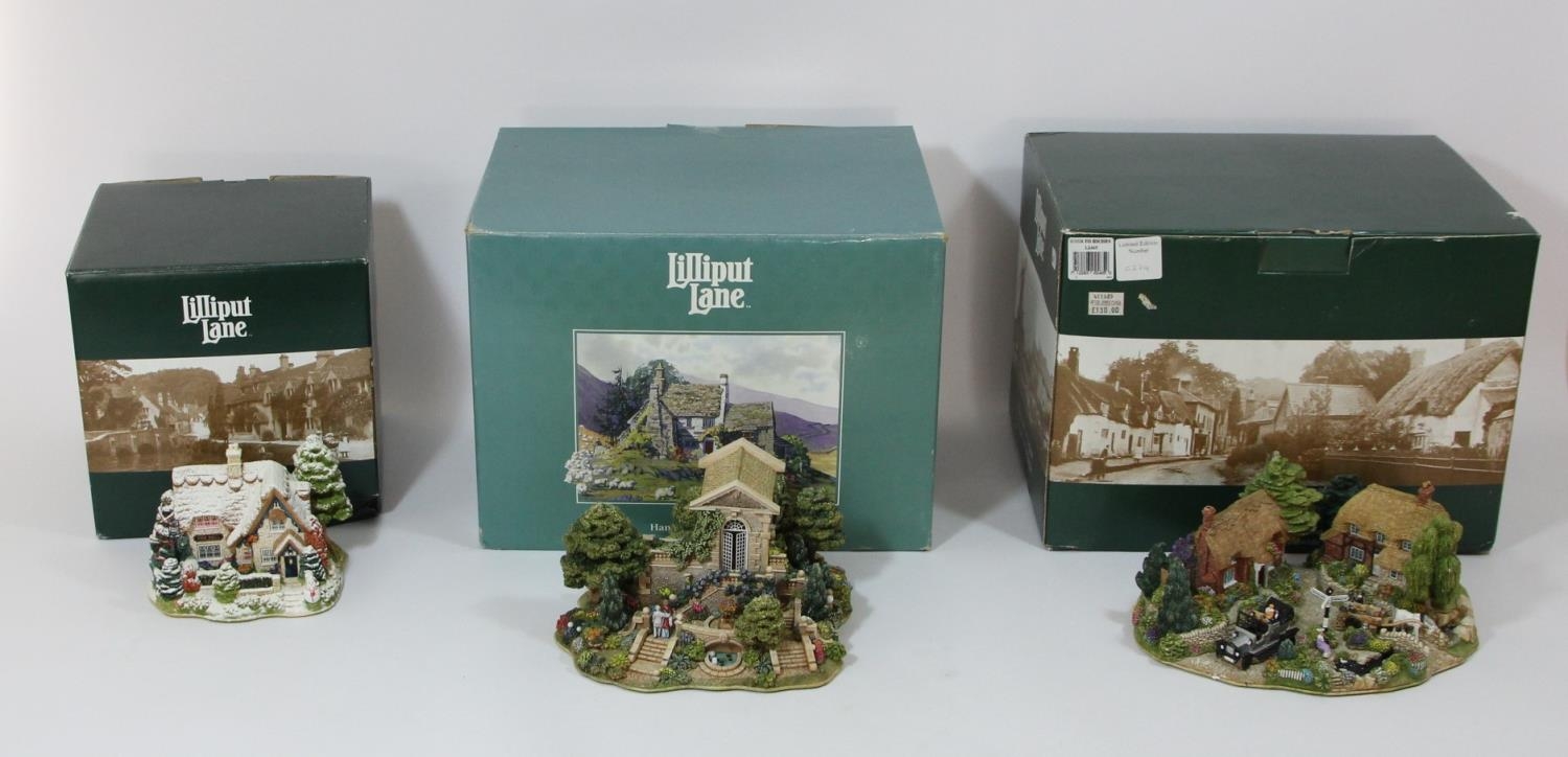 Lilliput Lane - Ltd Edition model 'Rags To Riches' together with a ltd edition model 'Hestercombe