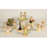 A collection of Royal Doulton Brambly Hedge to include, Store Stump money box, Conker, The Bride &