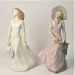 A pair of Spanish ceramic figurines by Nadel. 36cm tall. (2)
