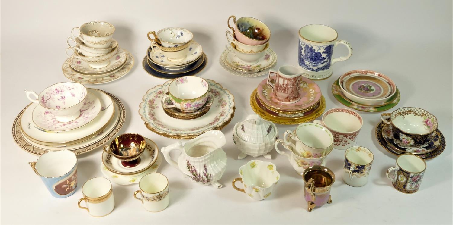 A collection of mid 20th Century ceramics to include, tea/coffee cups & saucers by Coalport and - Image 2 of 2