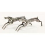WMF, a pair of electroplated knife rests, in the form of Reindeer, one back leg missing, 10.5cm