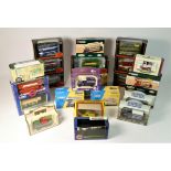 A large collection of diecast models, primarily public transport related, to include boxed Corgi