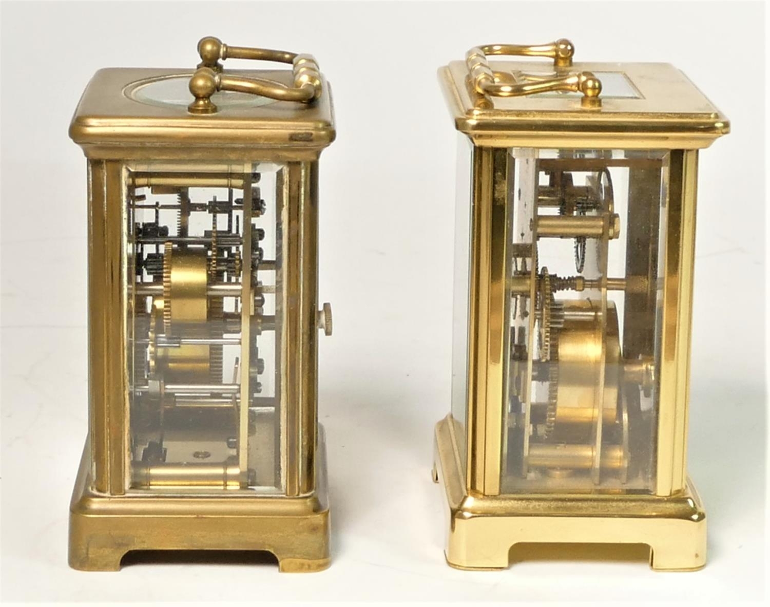 A Watches of Switzerland 8 day manual wind carriage clock 11cm, together with an unmarked manual - Image 4 of 4