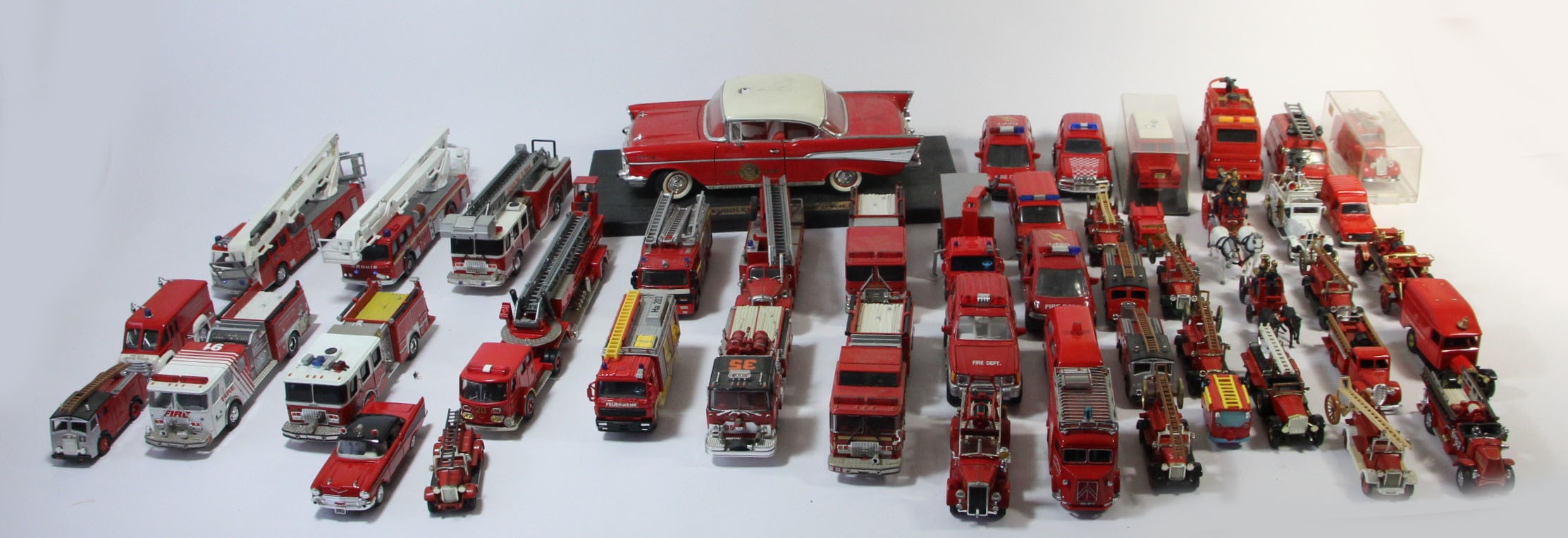 A large collection of primarily fire fighting related diecast model vehicles, makers to include - - Image 2 of 2
