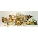 A collection of clocks to include, quartz carriage clocks and mantle clocks (2)