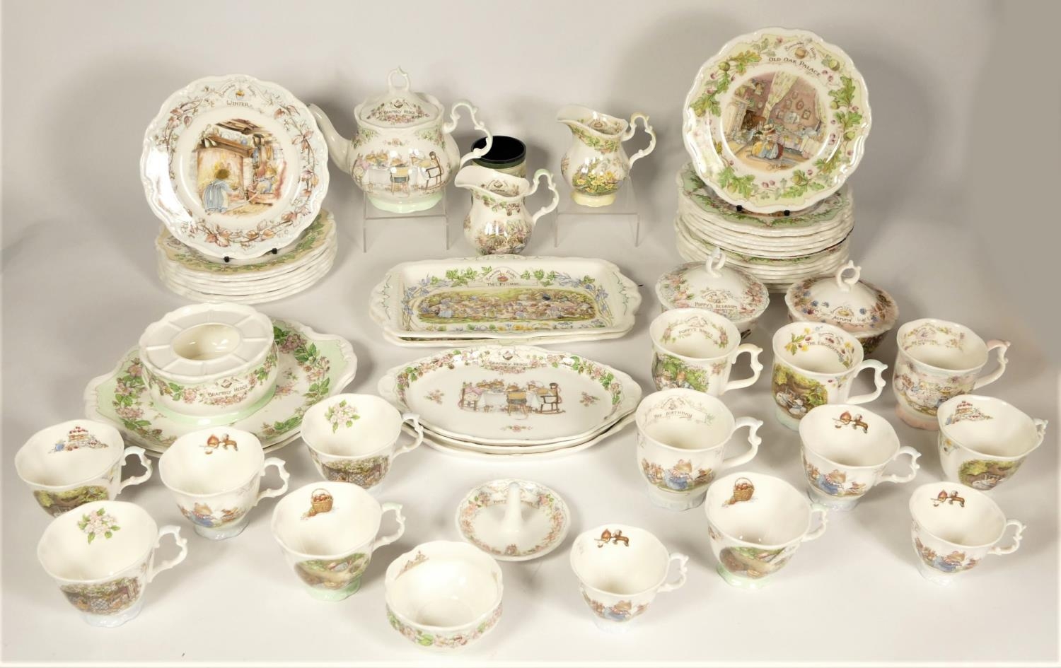 A collection of Royal Doulton Brambly Hedge ceramics to include, collector plates, teapot and