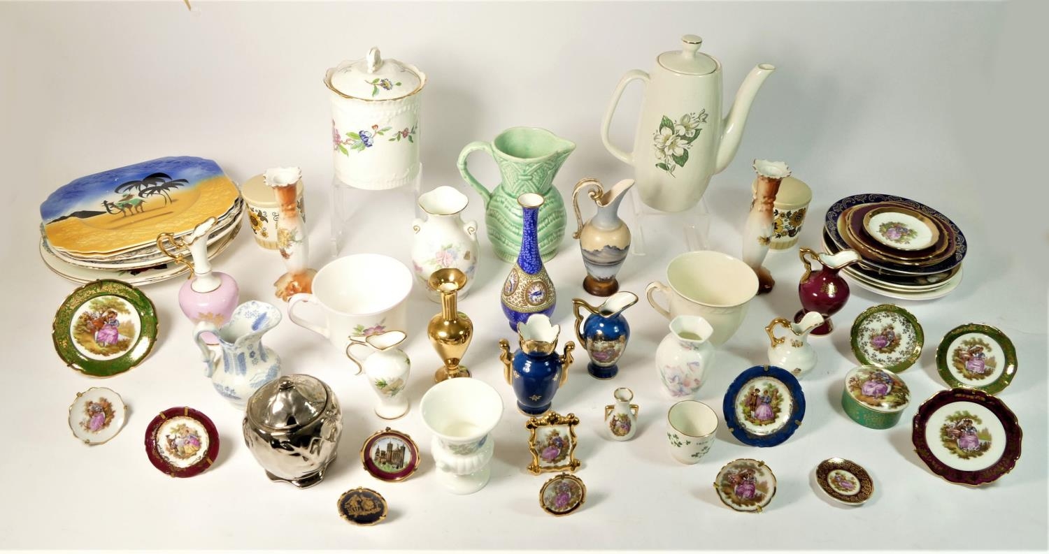 A mid 20th Century bone china tea service by Devonia, together with a collection of cups & saucers