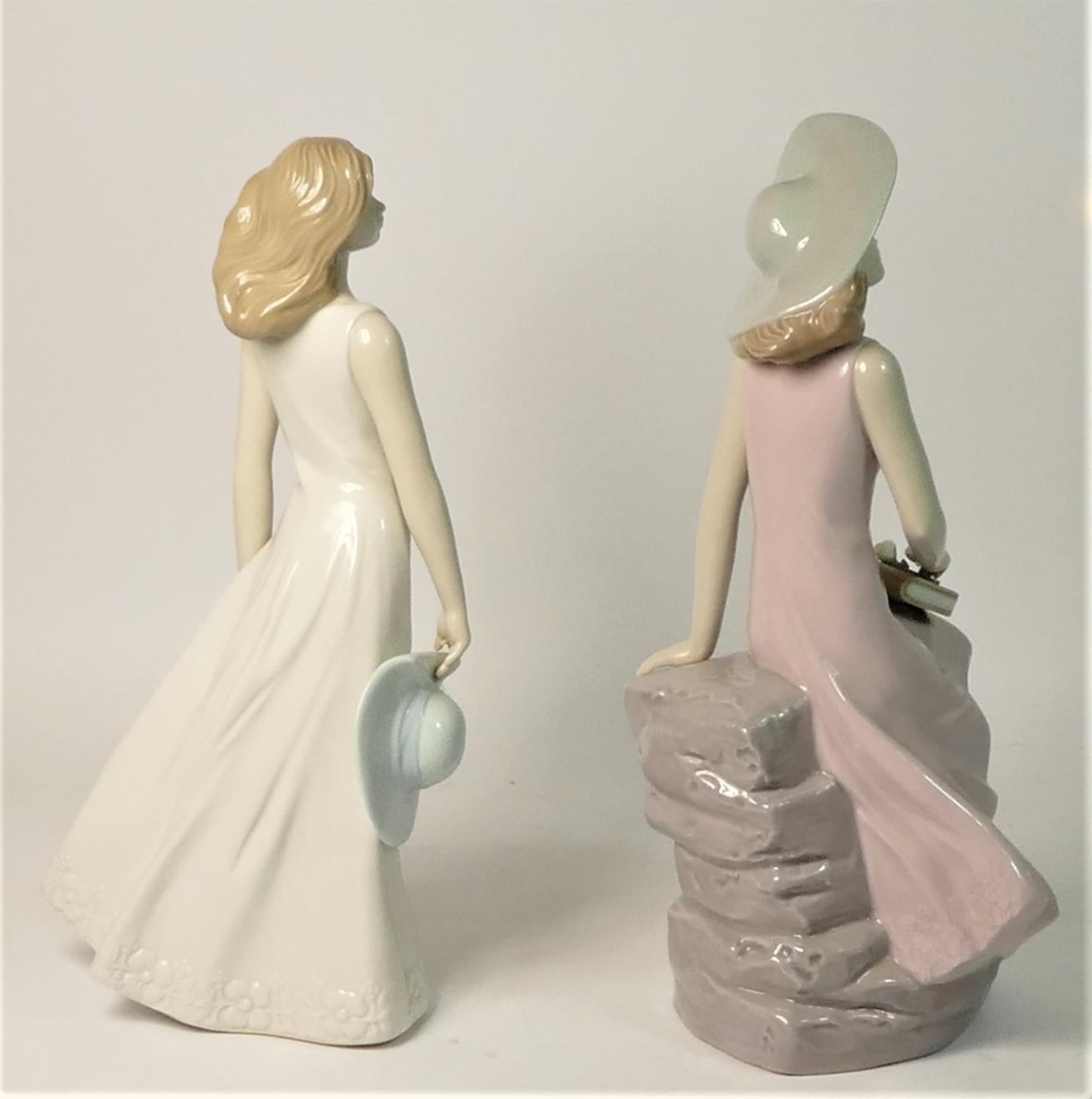 A pair of Spanish ceramic figurines by Nadel. 36cm tall. (2) - Image 2 of 3