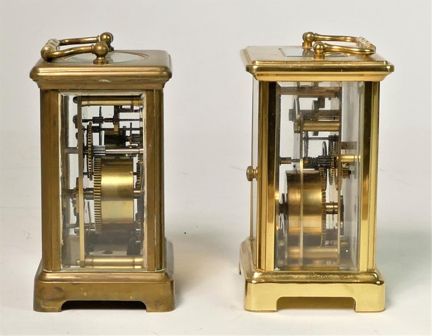 A Watches of Switzerland 8 day manual wind carriage clock 11cm, together with an unmarked manual - Image 2 of 4
